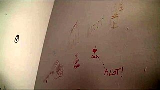 omg riley got shocked by a huge dick through the bathroom wall and just had to suck it