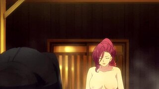 In this hentai, the harem ends with intense scenes