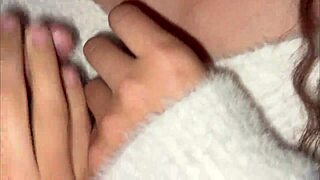 She sucked me in doorway then I fucked her hard at home