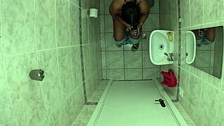 Rough Assfucking in Friend's Bathroom with Monster Cock Surprise