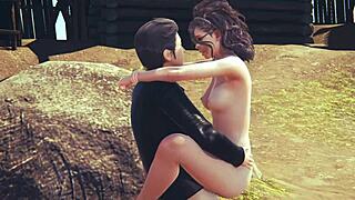 Huge Cock Blowjob In 3D Nature!