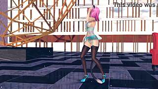 Huge Tits Anime Character In Lingerie Pink Cat Touhou Hentai Scene