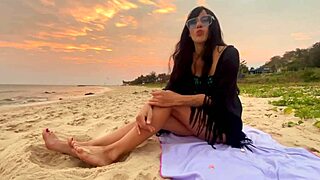 beautiful girl enjoys beach vibes and sunsets 🌅