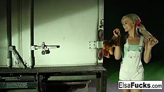 Teen Elsa Jean Encounters Masked Stranger In Alleyway Nude Scene