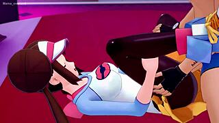 mei rosa wants to practice sex training on the bed in this adult version?