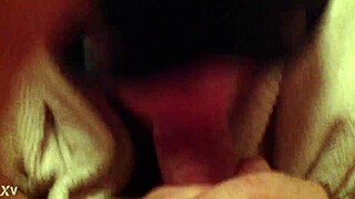 masked guy gets blowjob for breakfast from horny girl