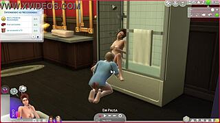 3D animated young couple experiencing multiple climaxes in hentai game