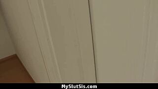 Horny Stepsister Craves Stepbro's Cock in Her Mouth