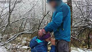 Couple Sneaks Public Blowjob And Cum Swallow By Mountain River