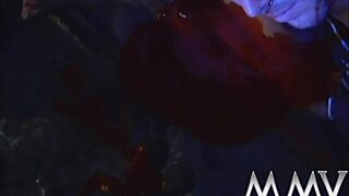 Horny beauty sucks big cock for cumshot!