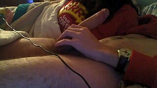 Sexy blowjob performed on bed before sleeping