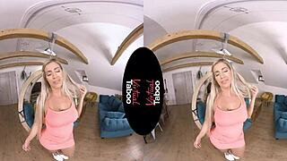 Blonde In Virtual Taboo Masturbates Shaved Pussy To Orgasm