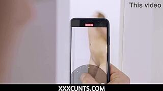 Tiny cutie emily mayers gets naughty with a big dildo in the shower before getting her pussy pounded.