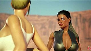 Futa3DX - Futa Brunette and Blonde Babes Screw Hard in Desert. Stranded and Wild!