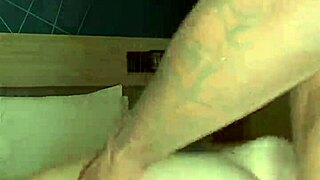 tatted white girl hangs out with black guy in rough couple scene