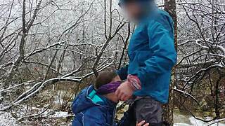 Couple Sneaks Public Blowjob And Cum Swallow By Mountain River