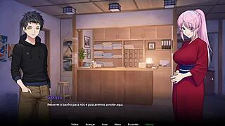 Playing the hentai game Goodbye Eternity in Portuguese. It's an anime porn in 3D.