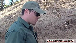 i can’t resist fake cop’s black cock as border-hopping redhead. outdoor blowjob gets wild with tattooed teen 18+. damn, that facial!