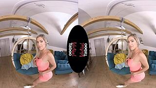 Blonde In Virtual Taboo Masturbates Shaved Pussy To Orgasm