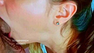 Cute Petite Stepsister Performs Deepthroat Blowjob.