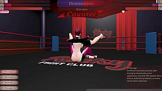kinky fight club wrestling hentai game ep 1 hard pegging sex fight on the ring for a slutty bunnygirl