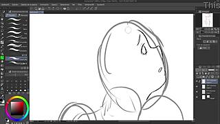 gravity rush kat flashing in speedpaint.