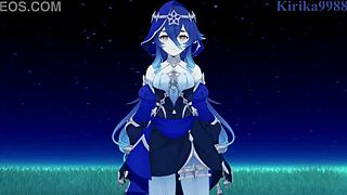 Faruzan, Layla, and Aether in Intense 3D Hentai Sex from Genshin Impact