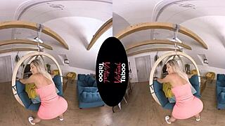 Blonde In Virtual Taboo Masturbates Shaved Pussy To Orgasm