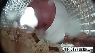 hot shower fun with christy and ivan