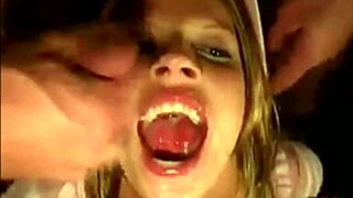 i sucked and blowed big monster cocks in japanese bukkake gang bang with natural tits slut