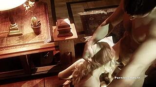 Michelle Thorne takes big dick on all fours in sexy lingerie for facial