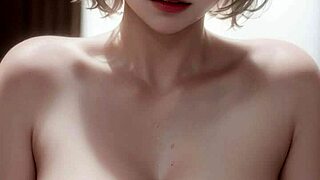 Hey, check this AI-generated model with massive big tits art!