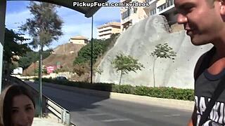 Spanish amateurs pick up girls for public street fucking in outdoor reality