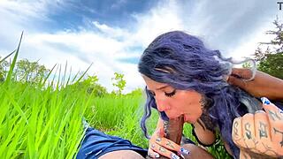 White Girl Fucks BBC in Forest