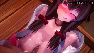 Konosuba Aqua - Dive into Wild Hentai Action