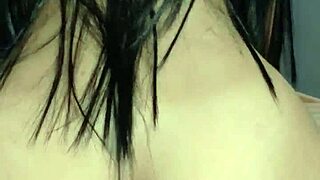 cowgirl with long hair and big ass rides dick wet until creampie.