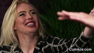 frisky doll receives facial sperm load