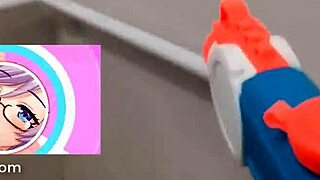 Hey, this sexy latina gamer gets wet playing eroges with big boobs out