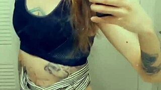 this miniskirt tranny loves flashing her cock, so cute and horny