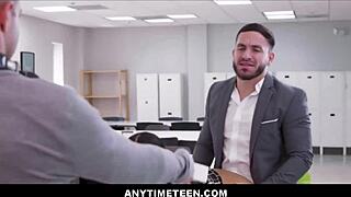 Penelope Kay and Charley Hart get freeuse interracial pounding at work