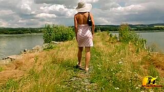 first sunny day and i'm out here masturbating by the lake with my big natural tits! 🌞