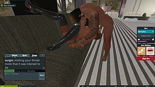 Mercedes sucks big cock for cumshot