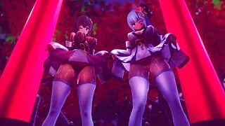 Konosuba Aqua - Dive into Wild Hentai Action