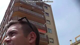 Spanish amateurs pick up girls for public street fucking in outdoor reality
