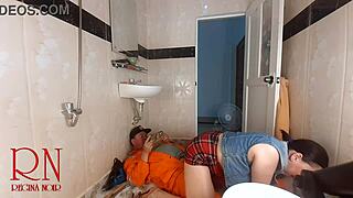 Housewife Seduces Plumber Without Panties