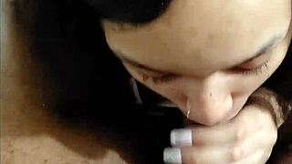 oh, this bikini dancer gives an amazing blowjob and deepthroat in pov!