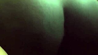 the ebony woman using a huge vibrator for solo squirting fun