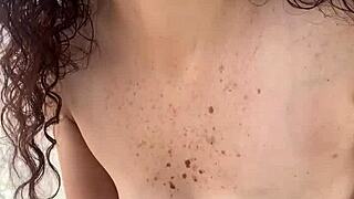 training my hairy pussy with big nipple dildo play 🥵