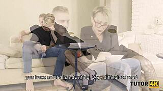 boy craves bondage fetish with sexy tutor in tutor4k