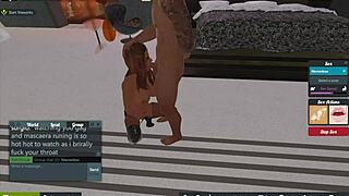 Mercedes sucks big cock for cumshot